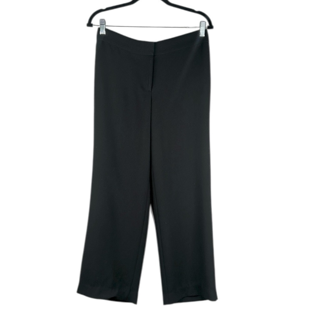 Talbots Black Career Classic Business Minimalist Modern Wide Leg Pants Size 6P